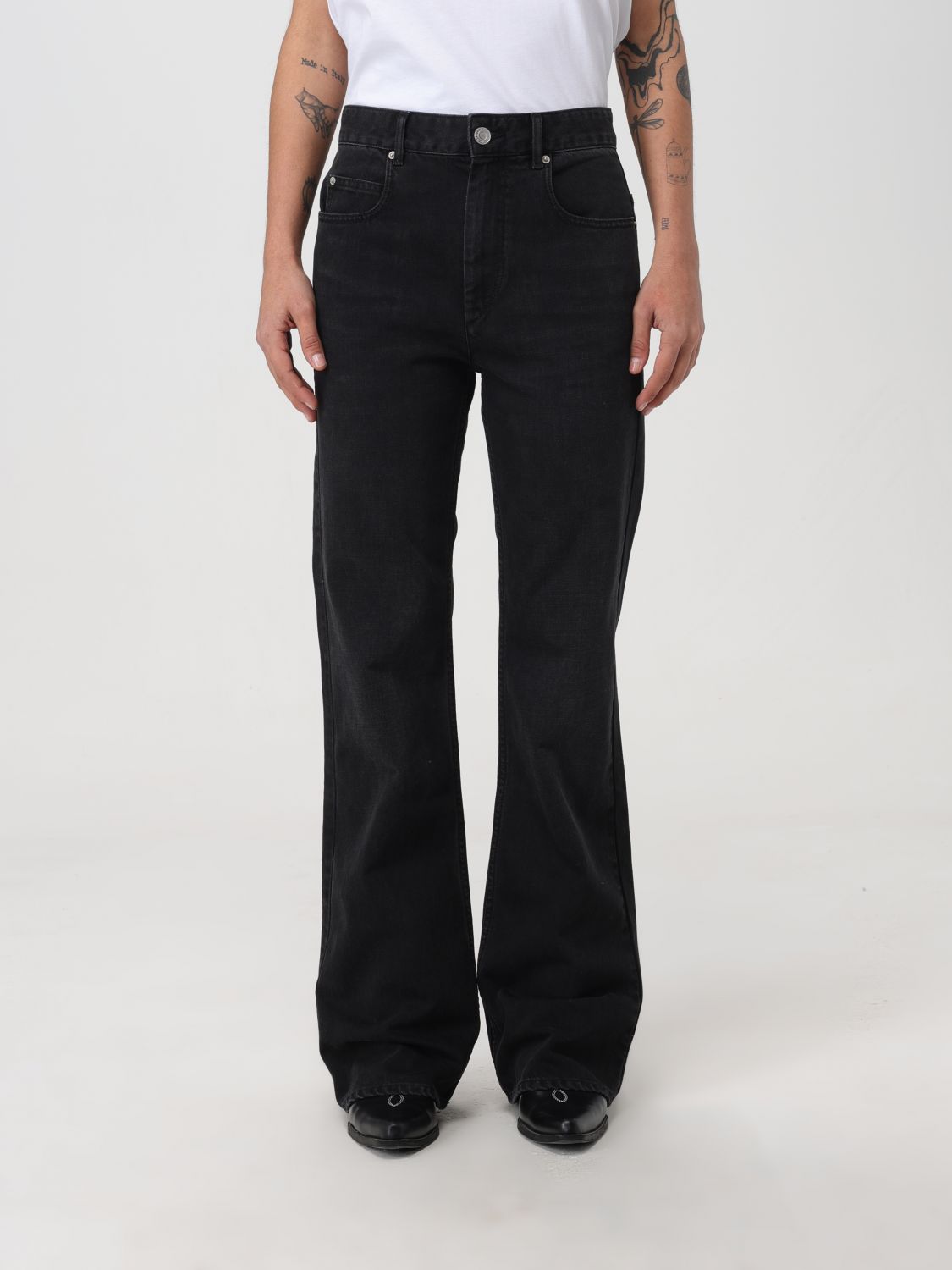 Shop Isabel Marant Jeans  Woman Color Black