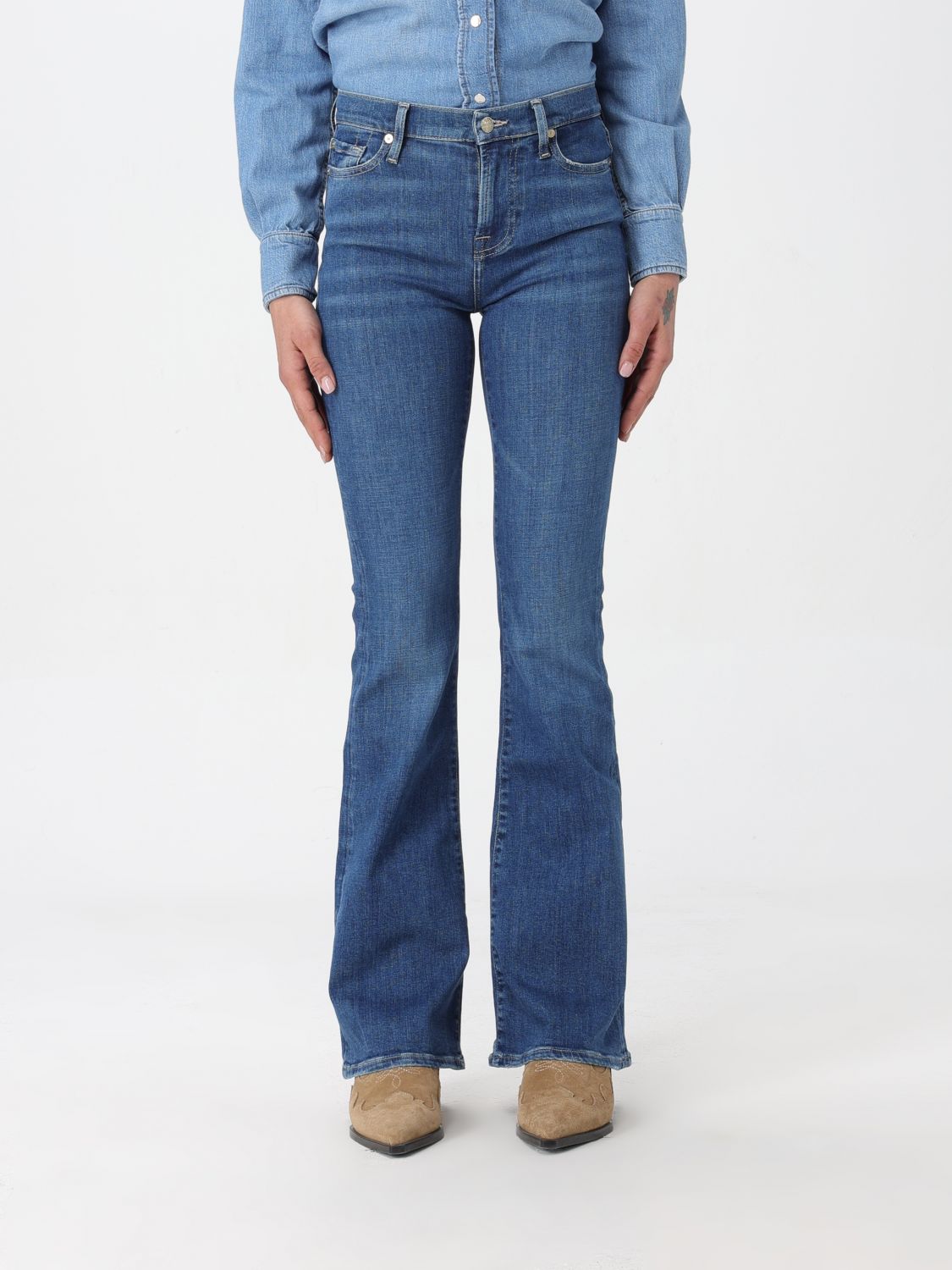 jeans 7 for all mankind woman colour blue