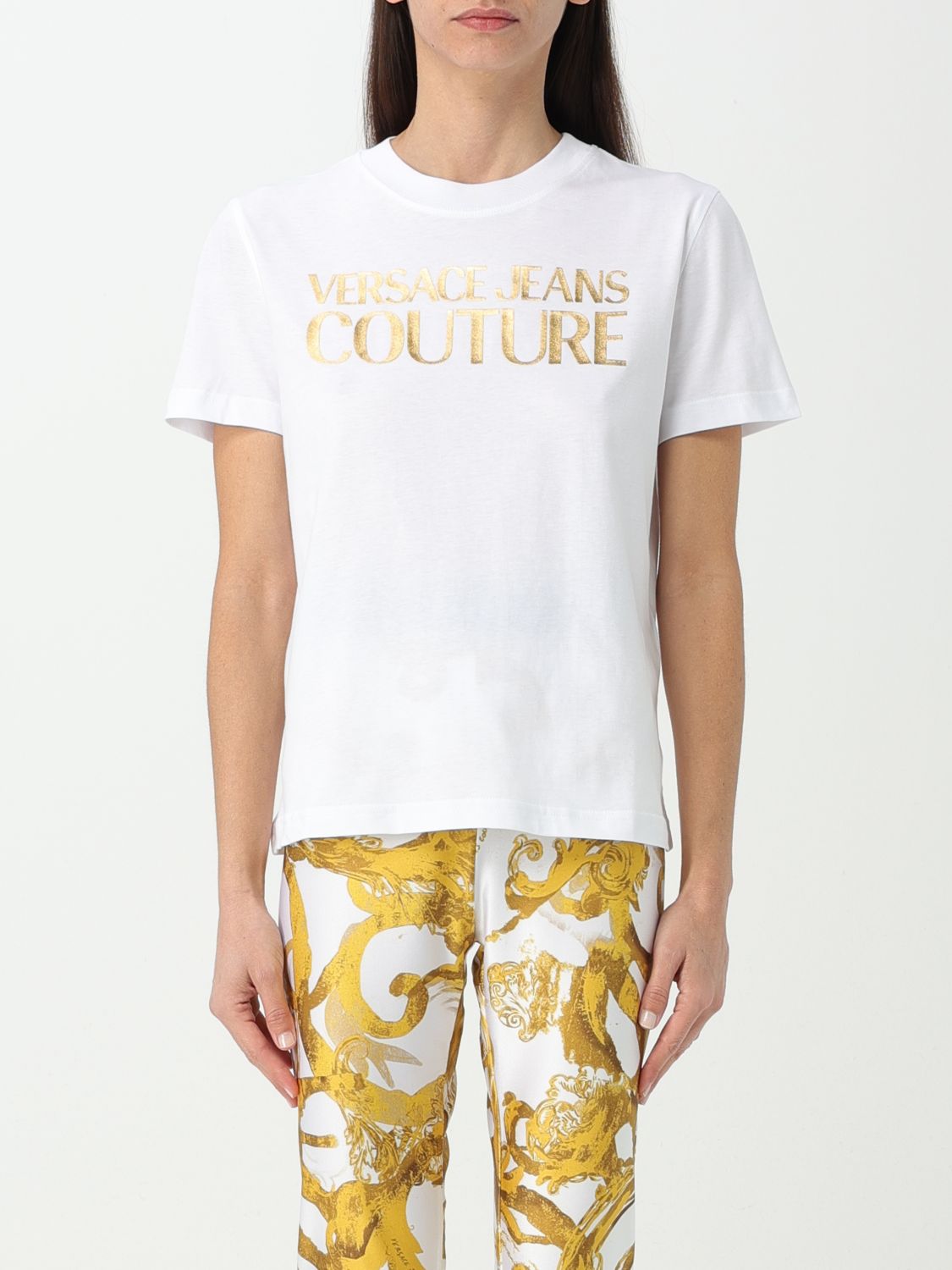 Shop Versace Jeans Couture T-shirt  Woman Color White