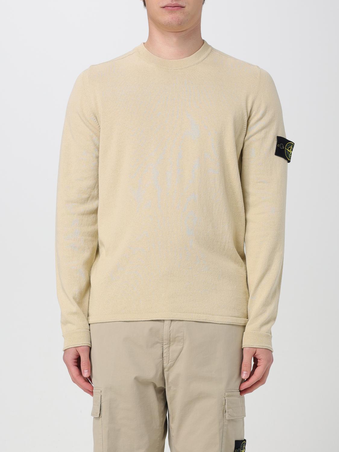 STONE ISLAND sweater for man Beige Stone Island sweater 532B9