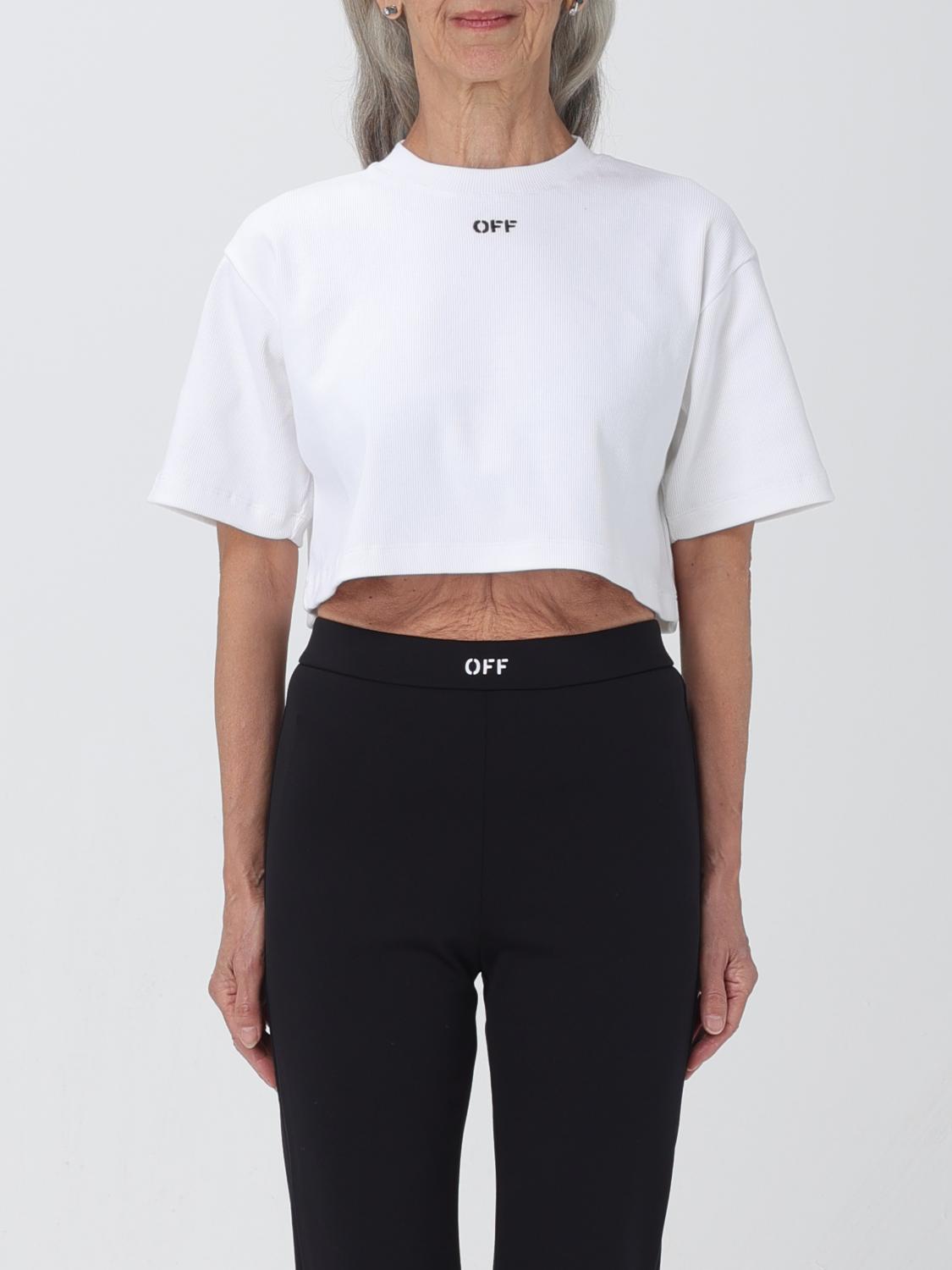 Off-White OFF-WHITE T-Shirt Woman color White　OFF-WHITE Tシャツ ウーマンカラー ホワイト