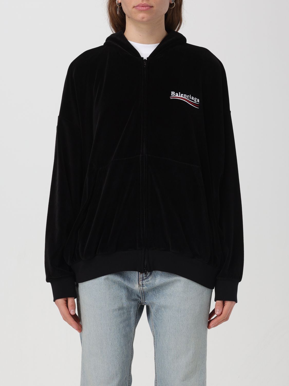Shop Balenciaga Sweatshirt  Woman Color Black
