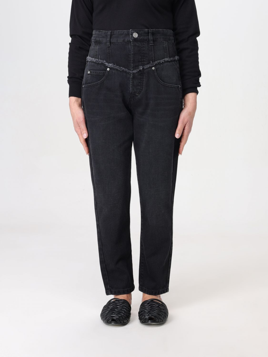 Shop Isabel Marant Jeans  Woman Color Black