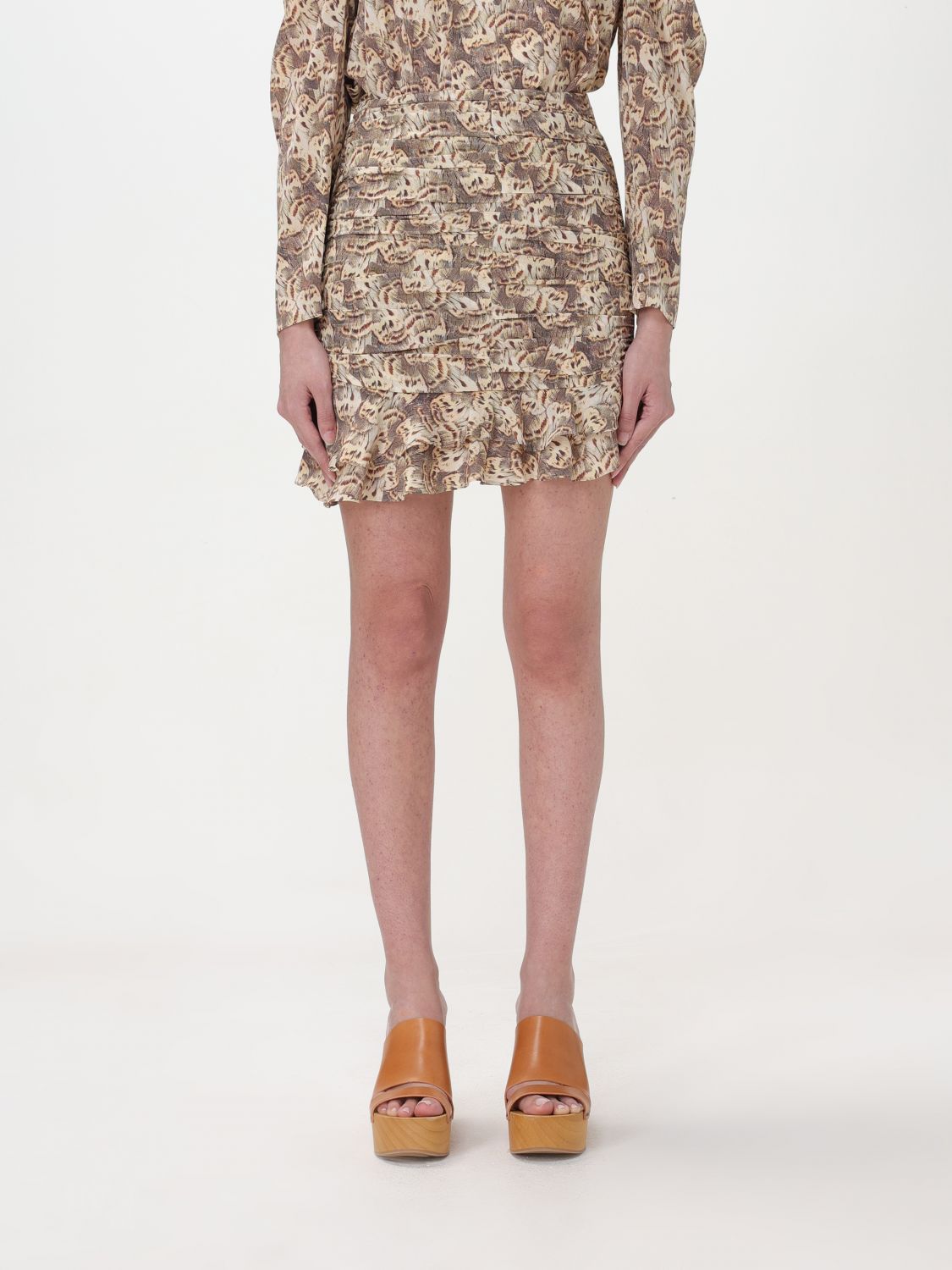 Shop Isabel Marant Skirt  Woman Color Natural