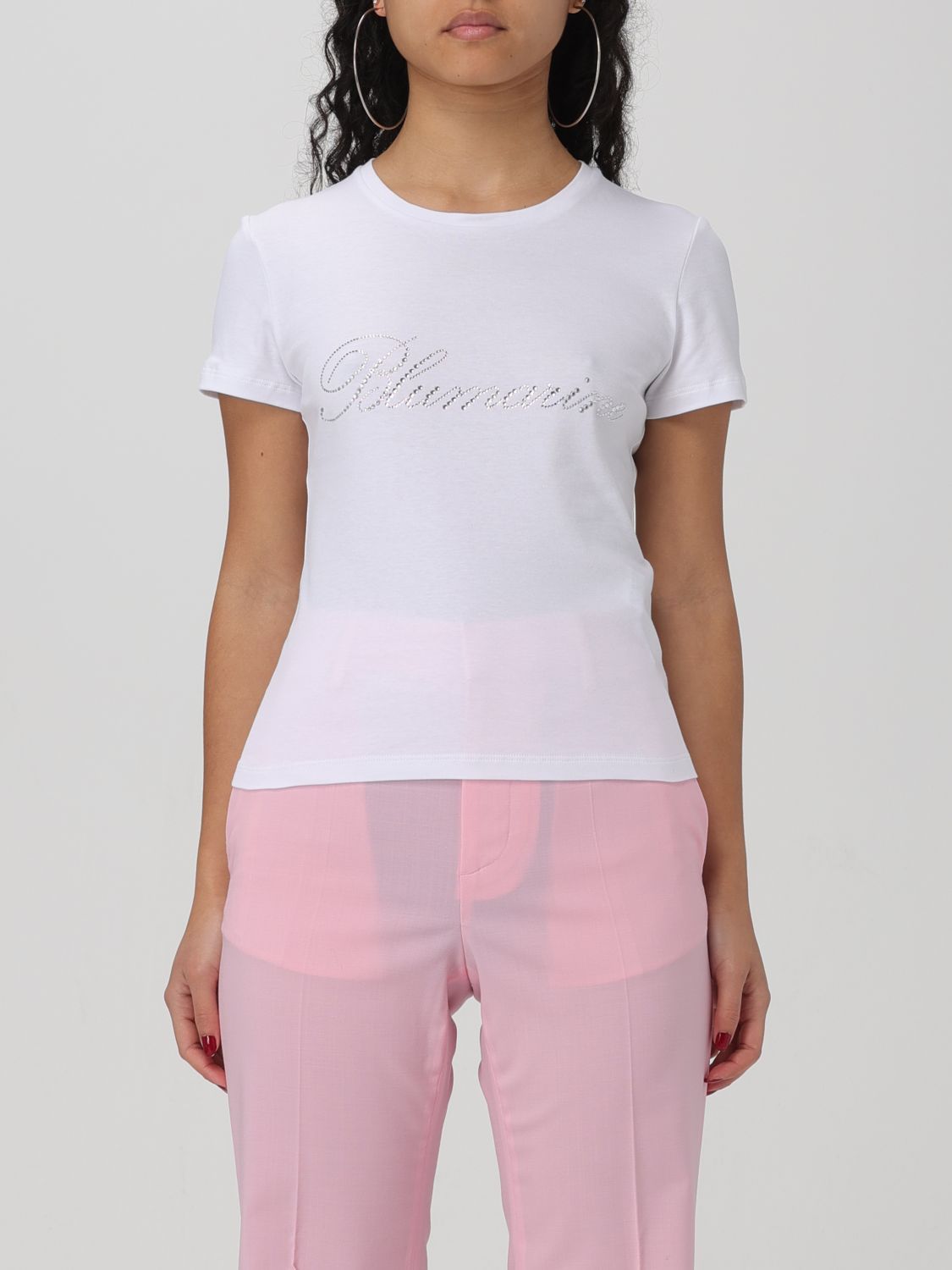 Shop Blumarine T-shirt  Woman Color White