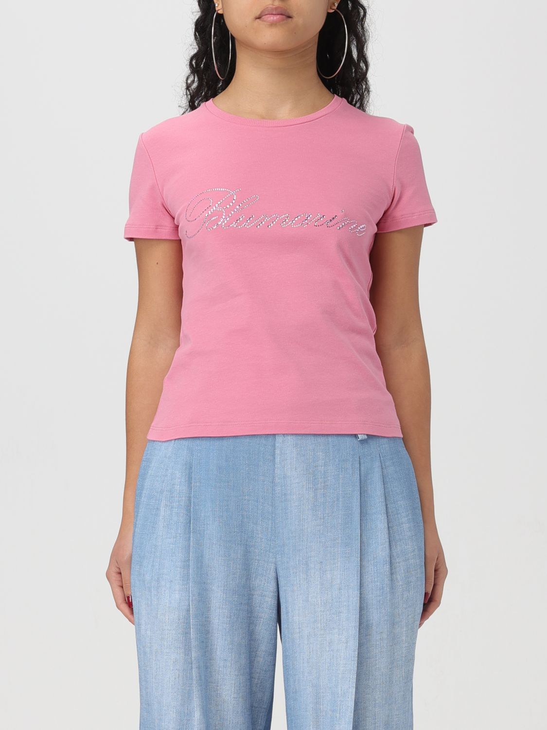 Shop Blumarine T-shirt  Woman Color Pink