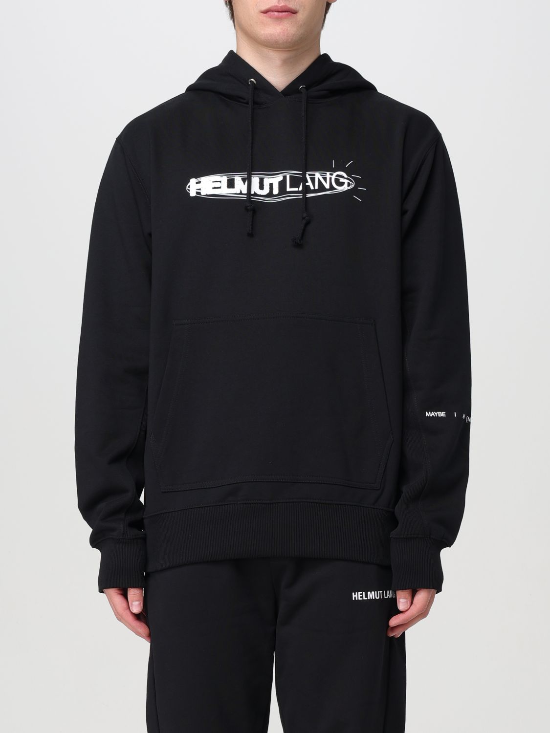 Shop Helmut Lang Sweatshirt  Men Color Black In 黑色