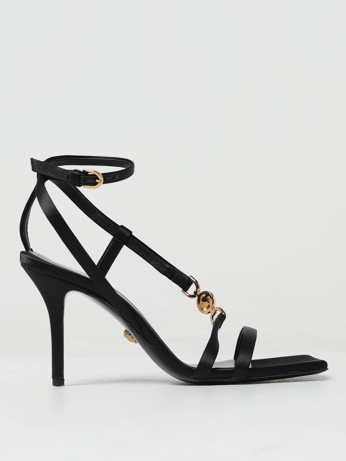 Versace Heeled Sandals In Black