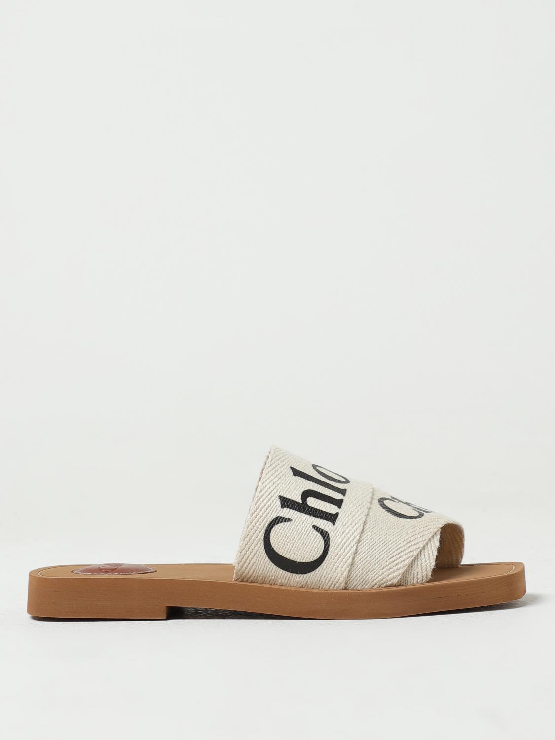 Flat Sandals CHLOÉ Woman Colour White