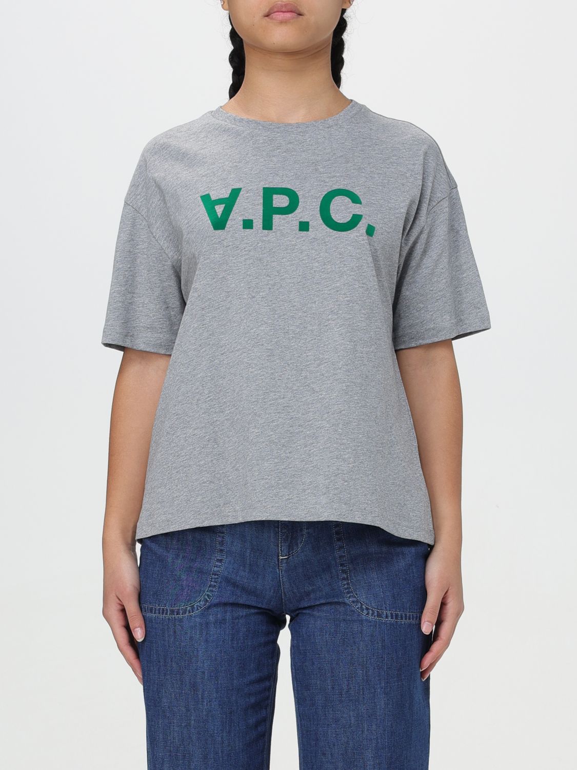 Shop Apc T-shirt A.p.c. Woman Color Grey