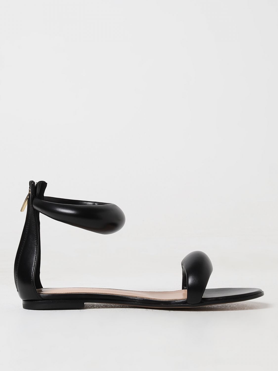 Shop Gianvito Rossi Flat Sandals  Woman Color Black