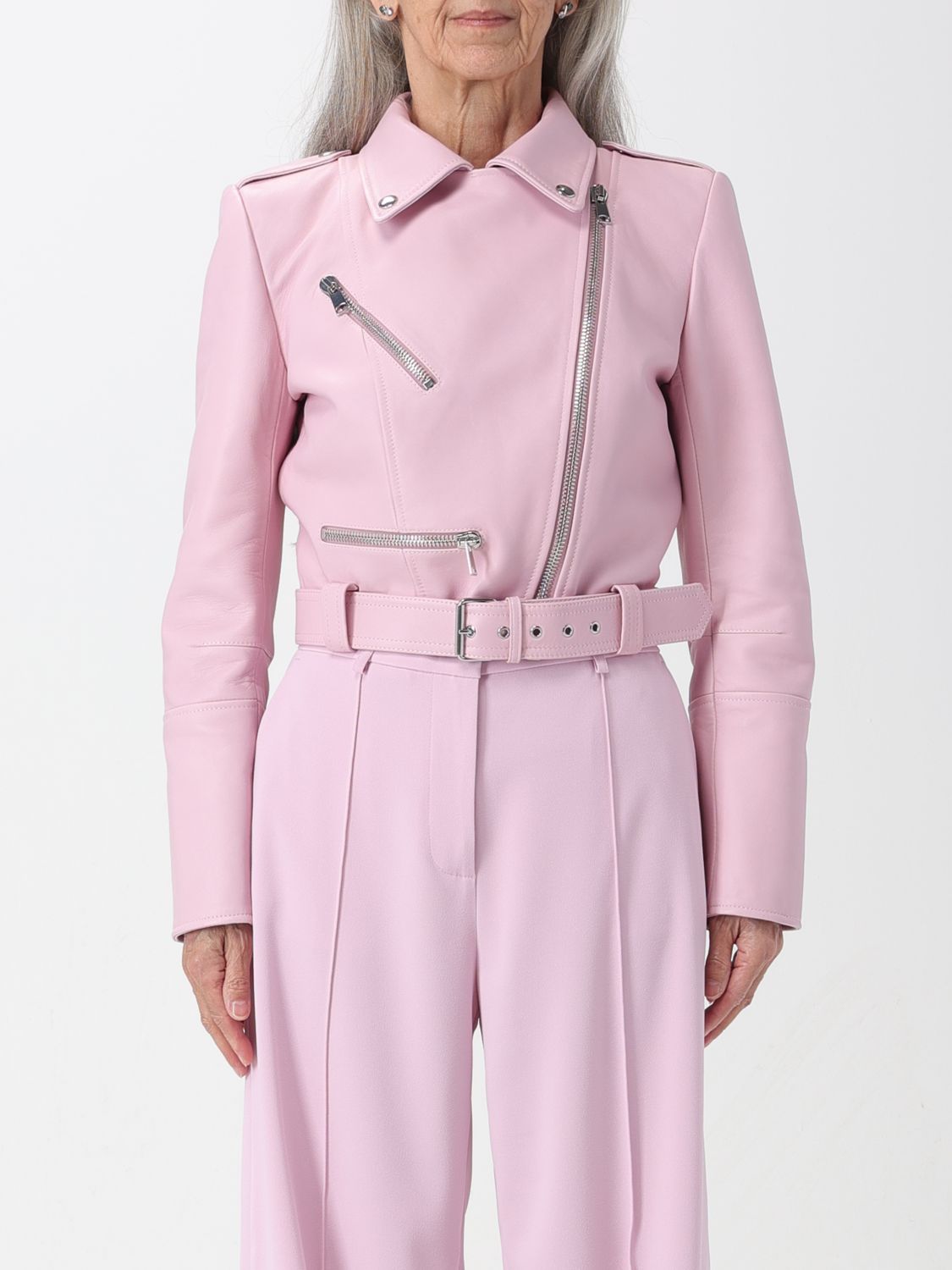 Shop Alexander Mcqueen Jacket  Woman Color Pink