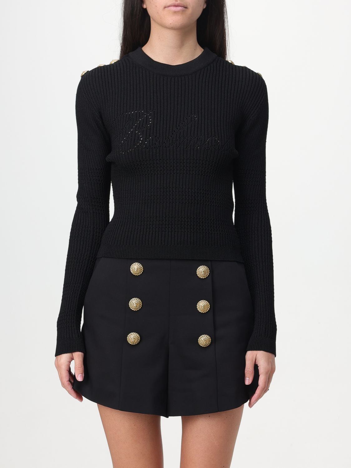 Shop Balmain Sweater  Woman Color Black