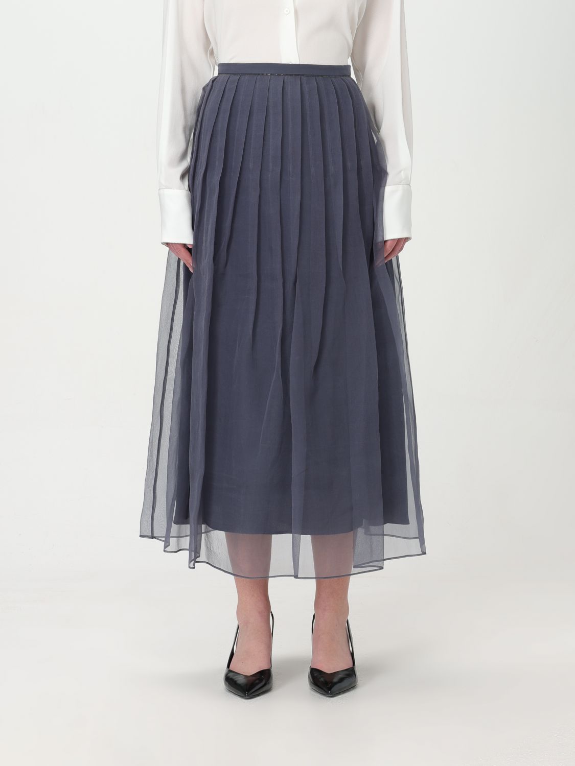 Brunello Cucinelli Skirt  Woman In 蓝色