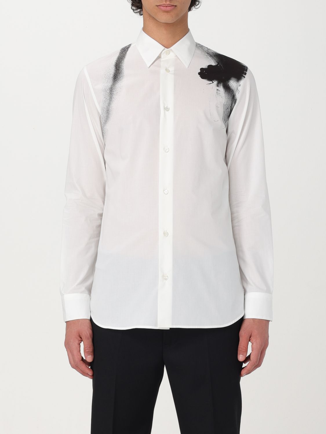Shop Alexander Mcqueen Shirt  Men Color White