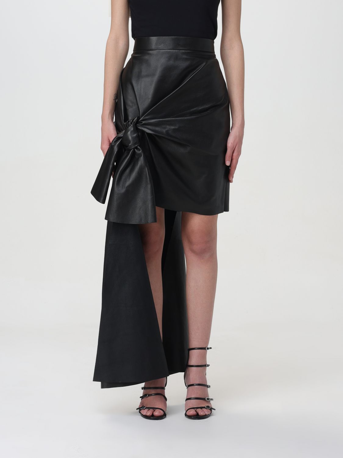 Shop Alexander Mcqueen Skirt  Woman Color Black