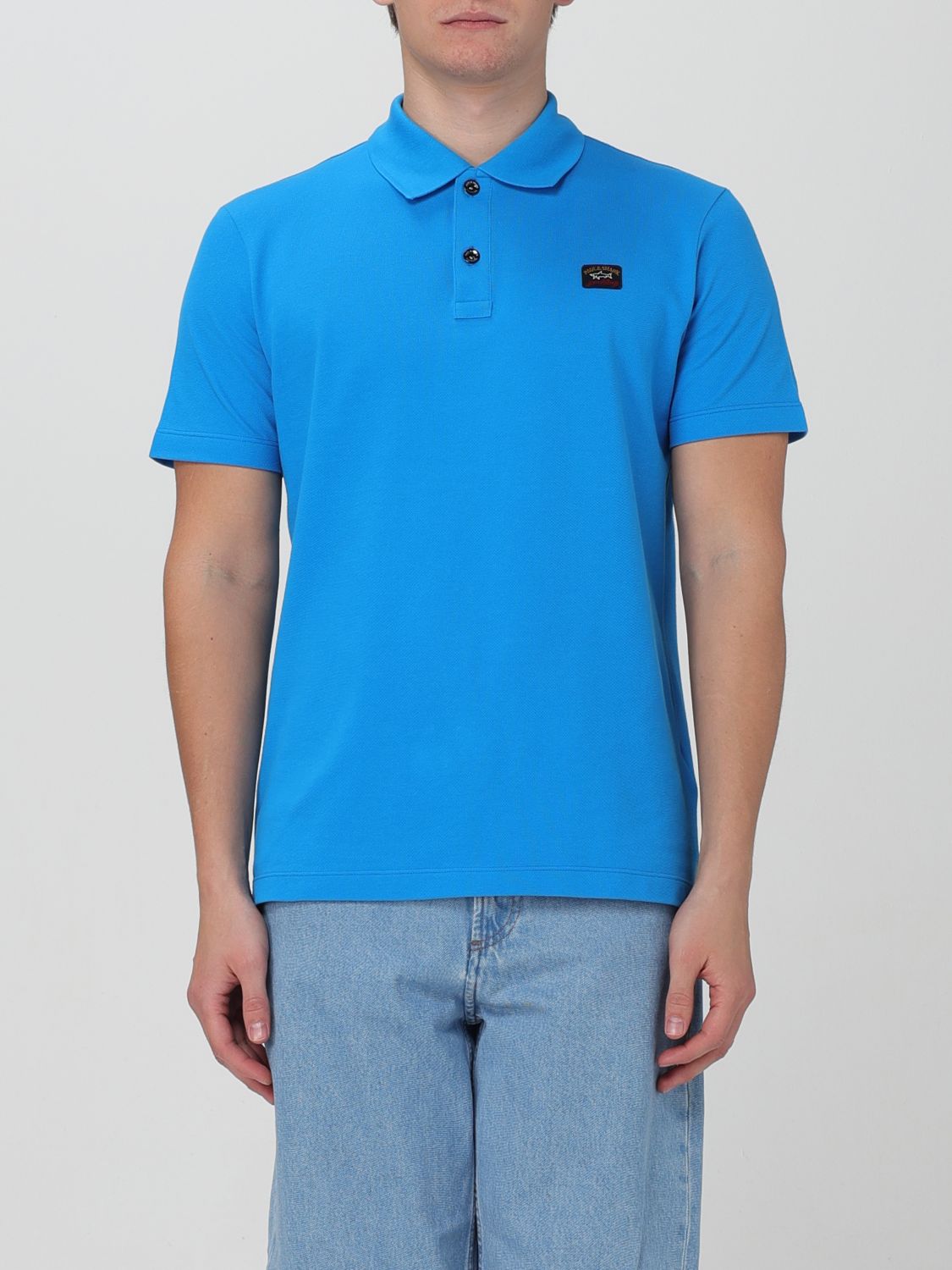 Shop Paul & Shark Polo Shirt  Men Color Gnawed Blue