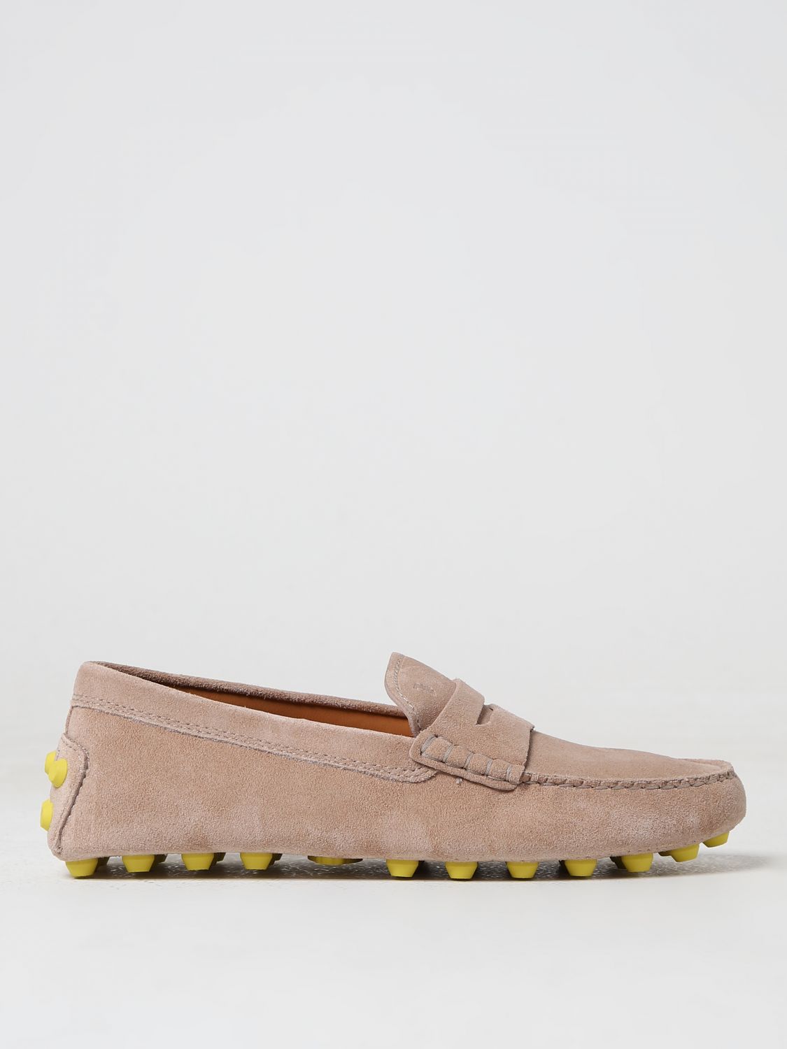 Tod's Gommini Calf Leather Almond Toe Slip-on Loafers In Beige
