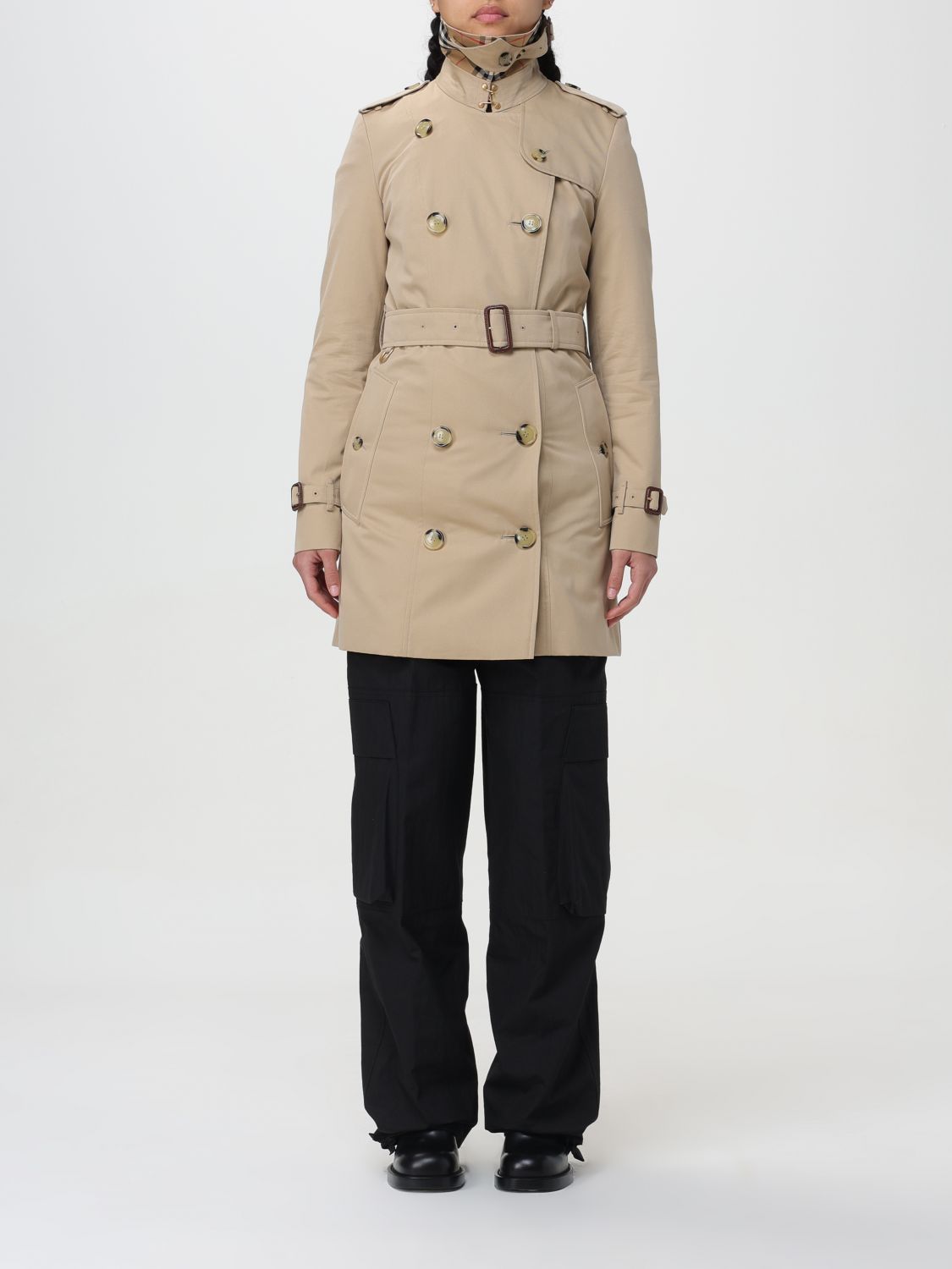 Trench Coat BURBERRY Woman colour Honey