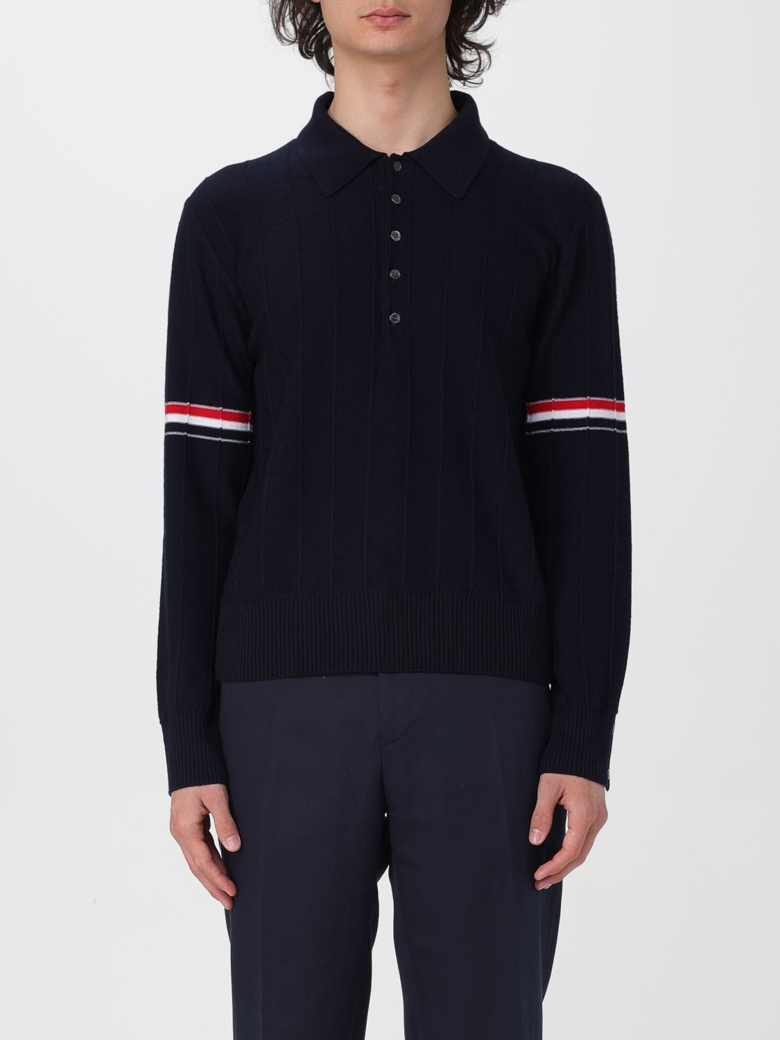 Thom Browne Polo Shirt  Men In 海军蓝