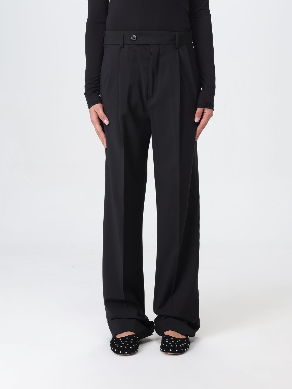 Shop Sportmax Pants  Woman Color Black