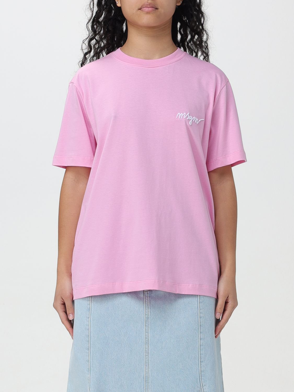 Msgm T-shirt  Woman Colour Pink