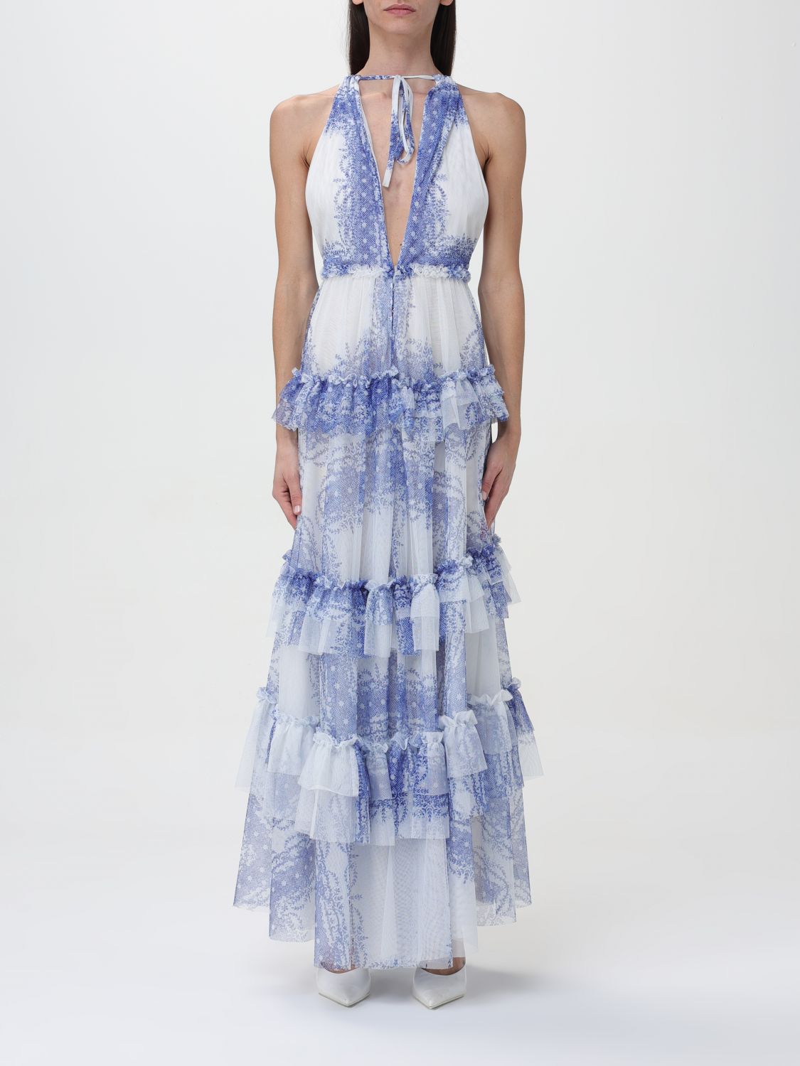 Shop Philosophy Di Lorenzo Serafini Dress  Woman Color Blue