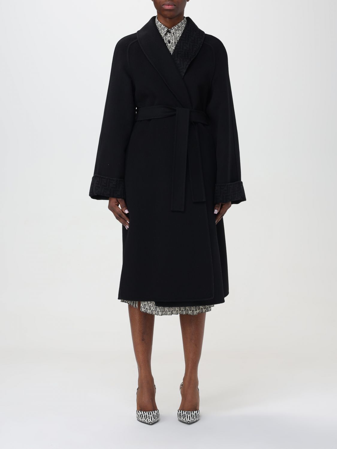 Coat FENDI Woman colour Black