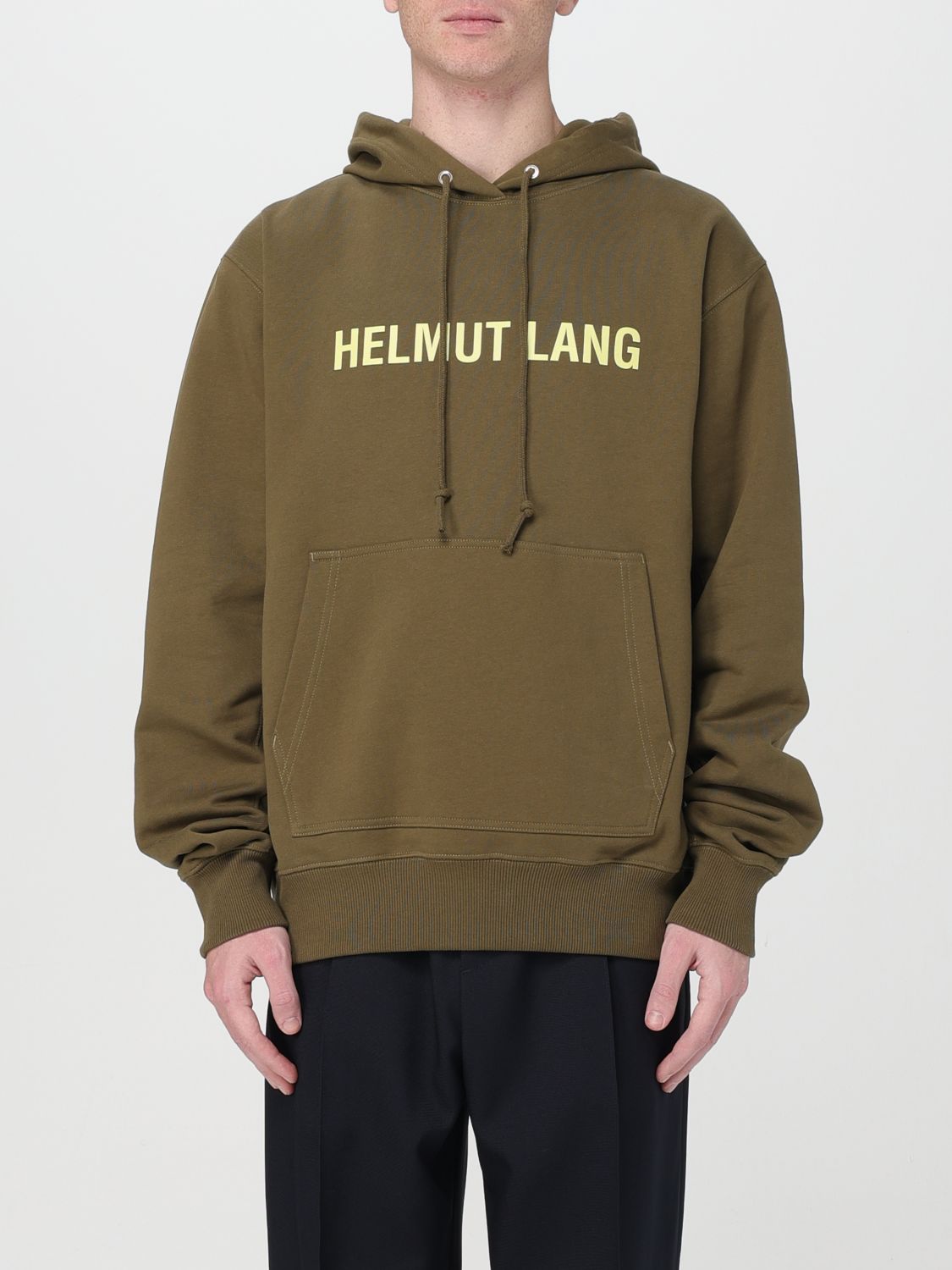 Shop Helmut Lang Sweatshirt  Men Color Green