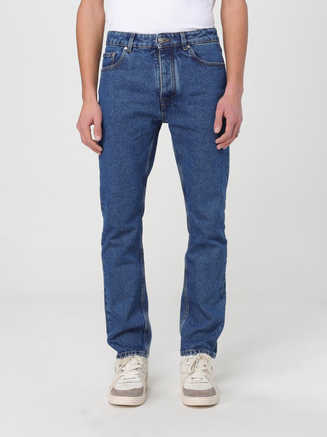 PALM ANGELS Jeans Men color Gnawed Blue　PALM ANGELS ジーンズ メンズ カラー Gnawed Blue PALM