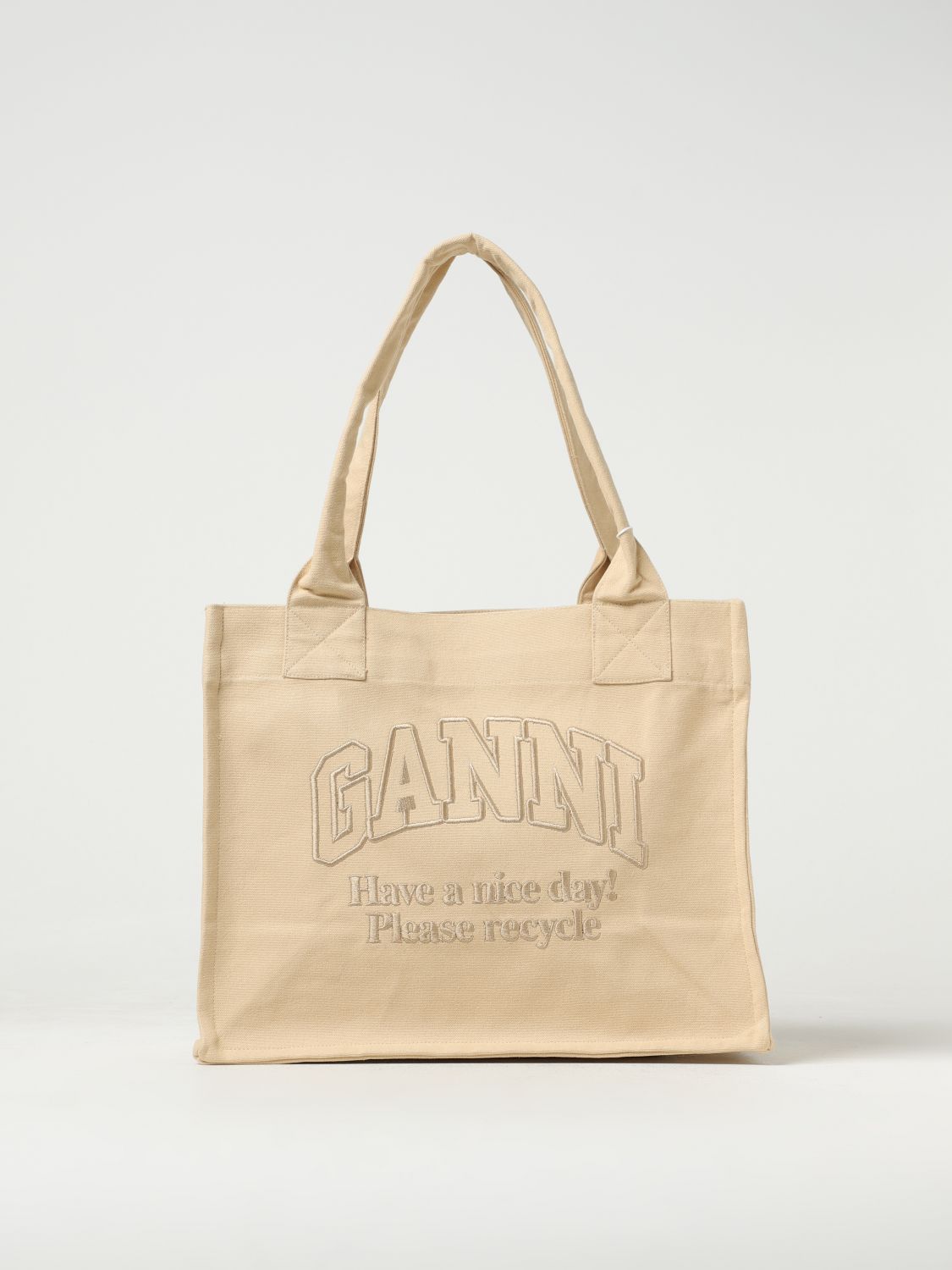 Ganni Tote Bags  Woman Color Butter