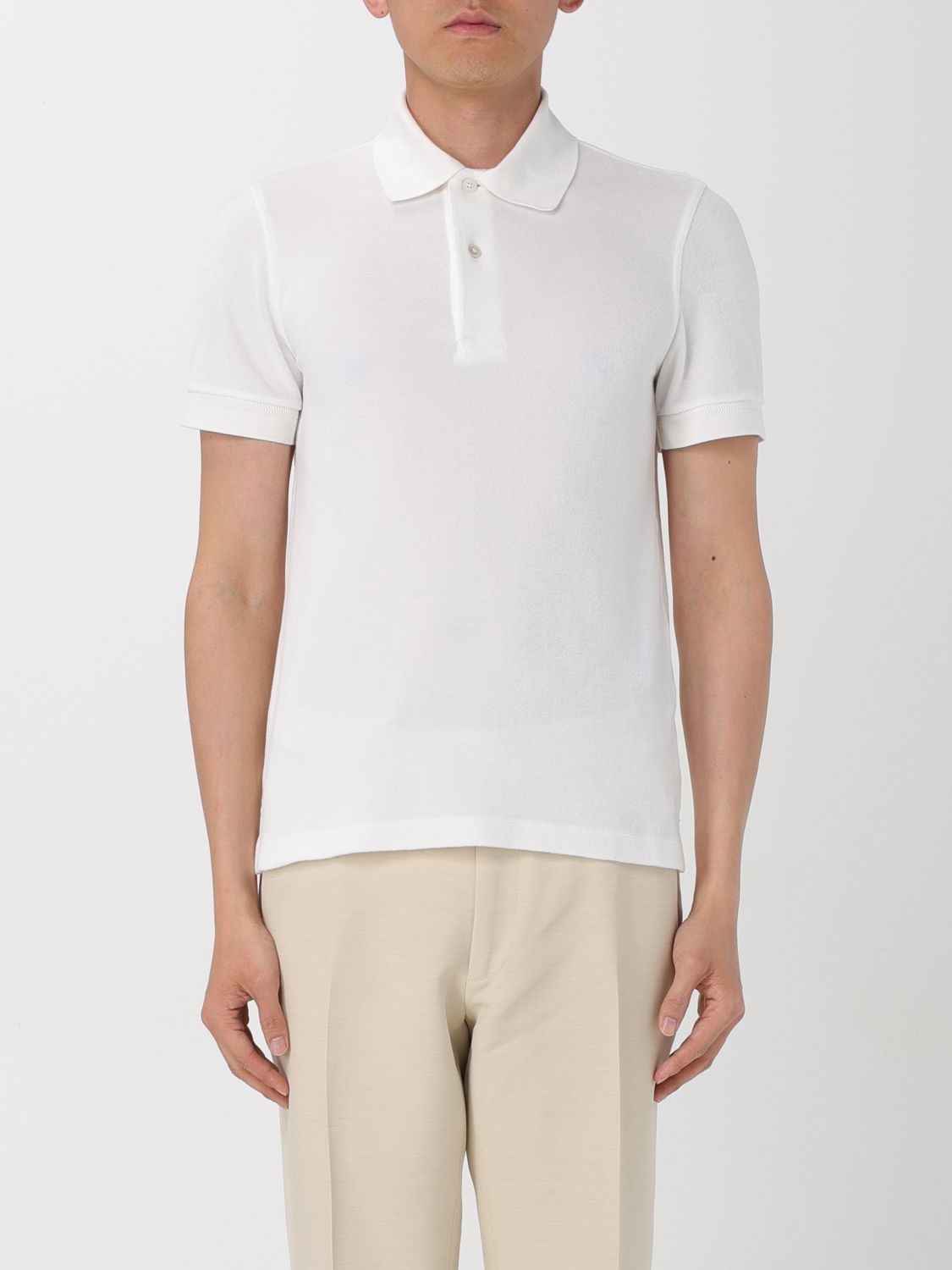 Shop Tom Ford Polo Shirt  Men Color White