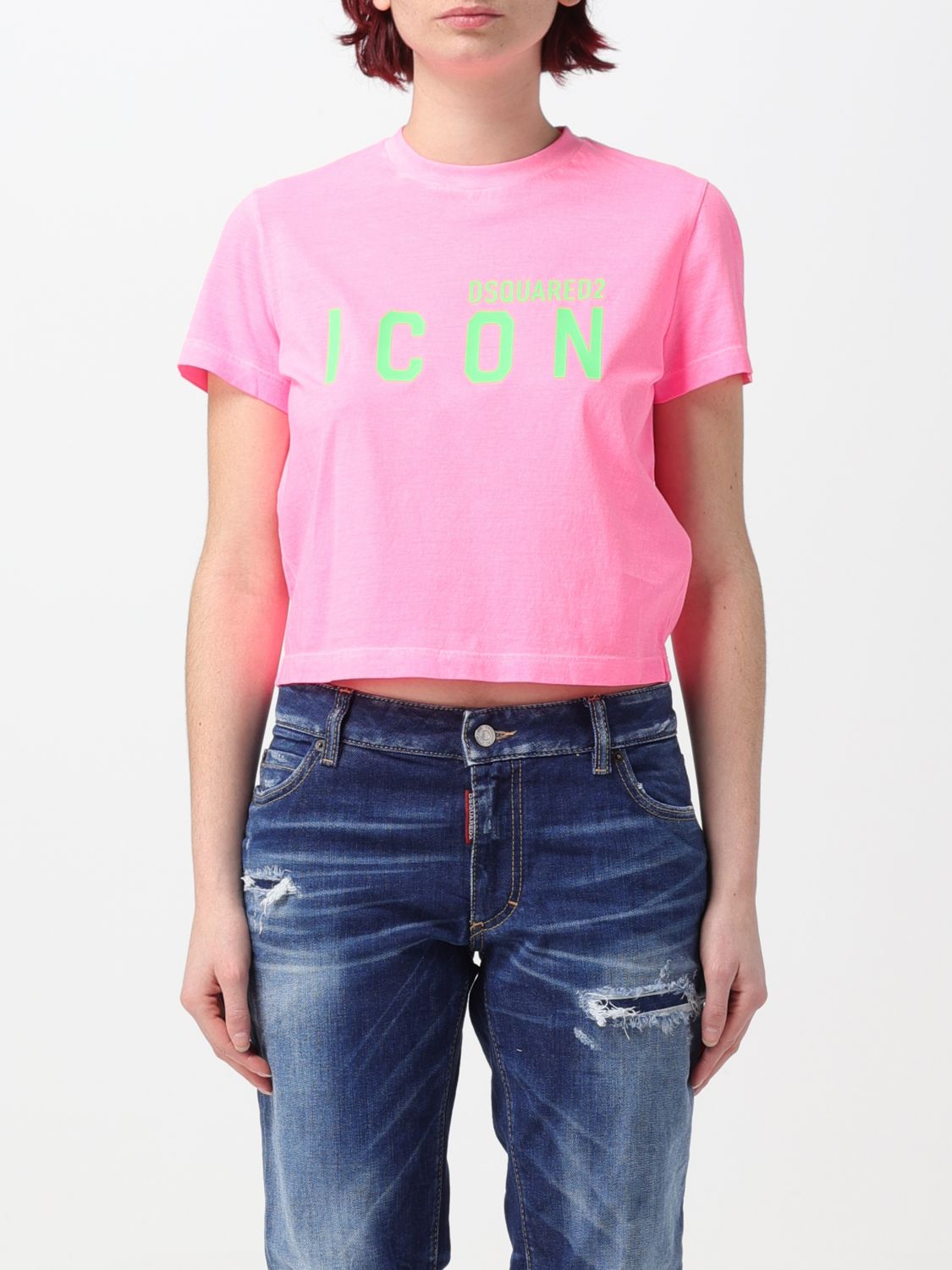 Shop Dsquared2 T-shirt  Woman Color Pink