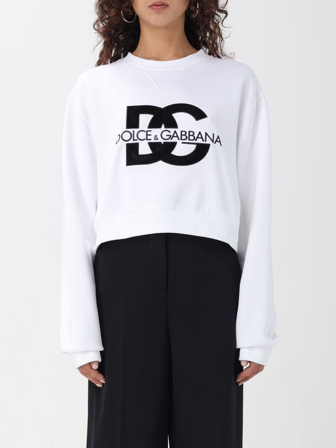 Shop Dolce & Gabbana Sweatshirt  Woman Color White
