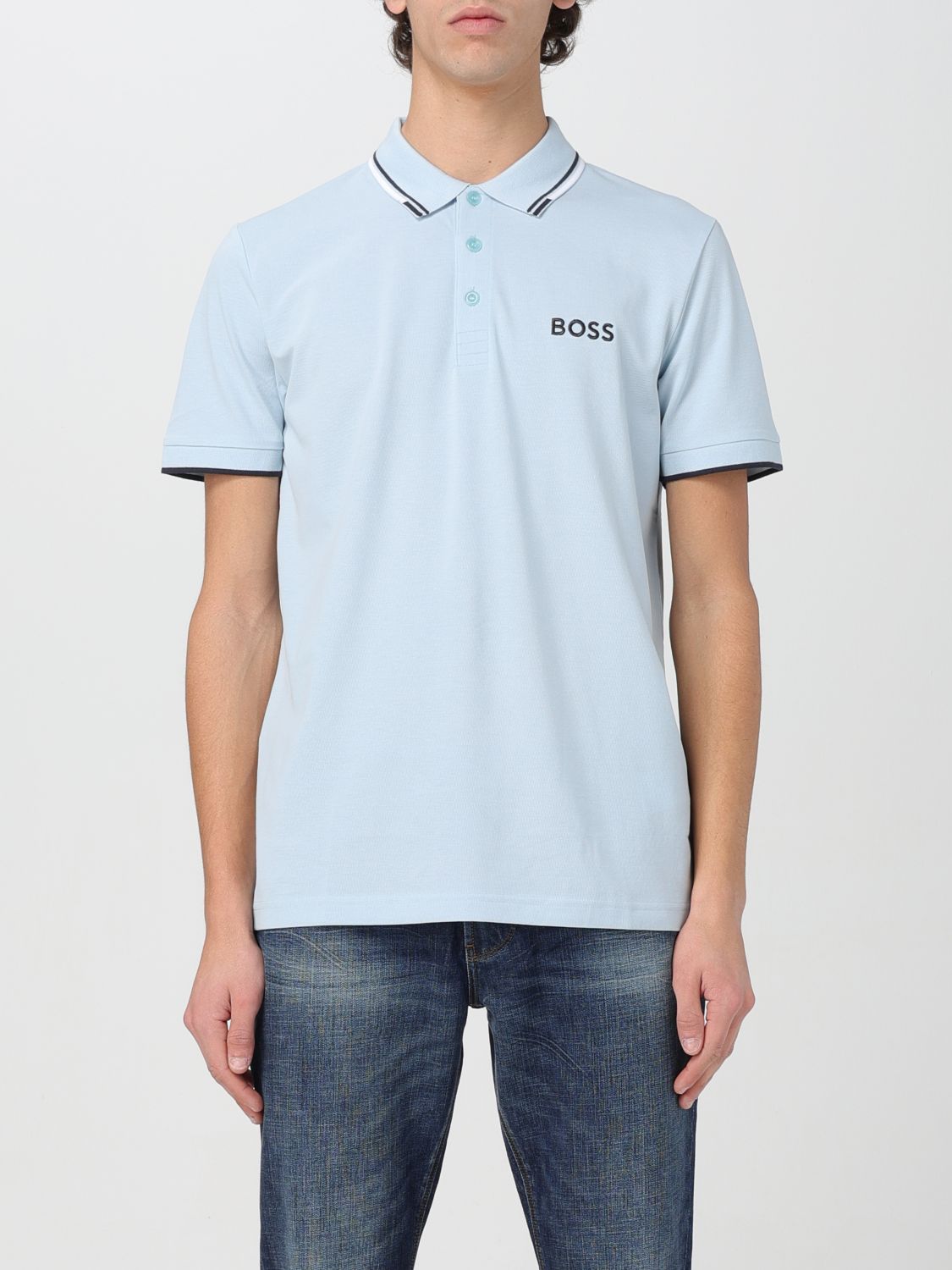 Hugo Boss Polo衫 Boss 男士 颜色 蓝色 In Blue