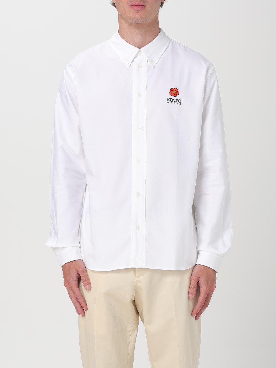 Shop Kenzo Shirt  Men Color White