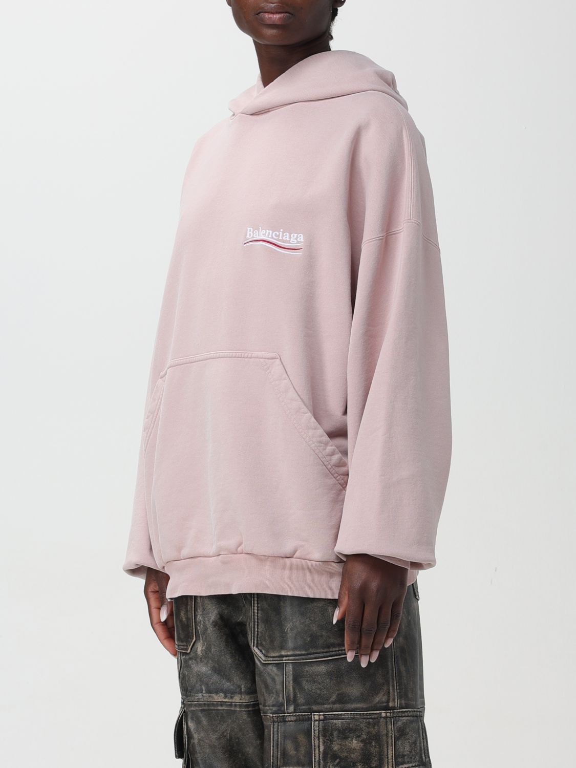 Balenciaga crew pink discount hoodie