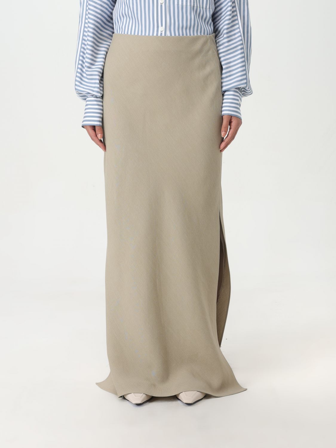 Shop Brunello Cucinelli Skirt  Woman Color Brown