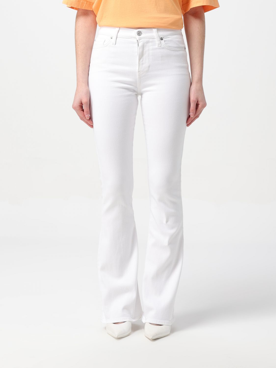 jeans 7 for all mankind woman colour white