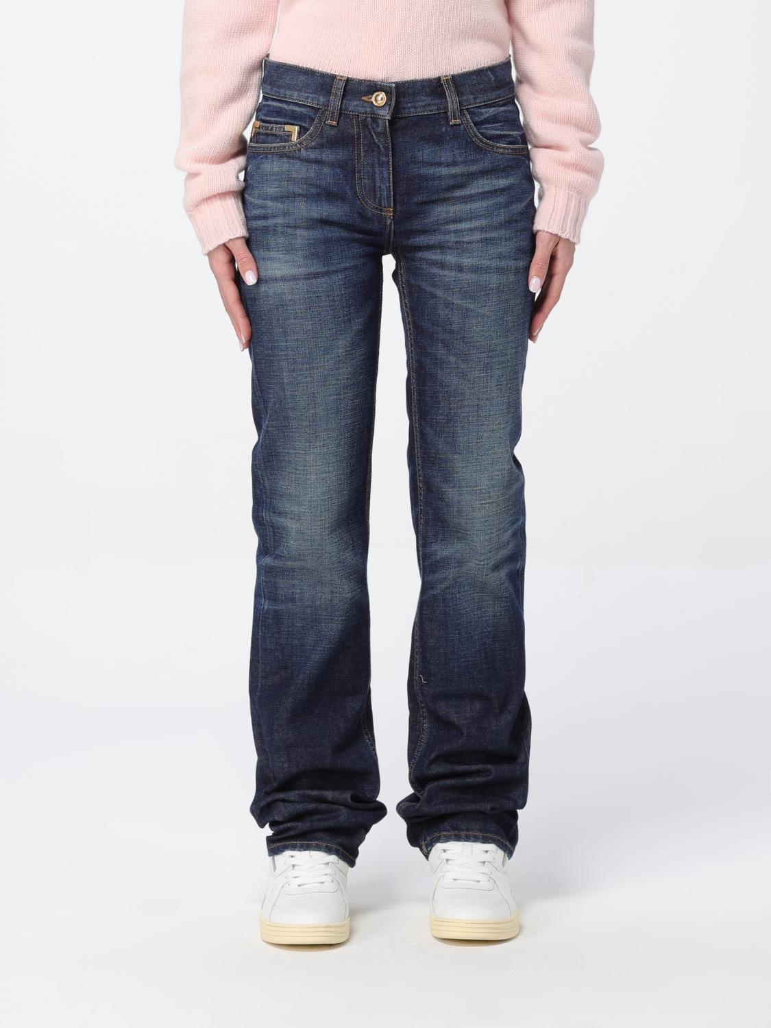 PALM ANGELS Jeans Woman color Denim　PALM ANGELS ジーンズ ウーマンカラーデニム PALM
