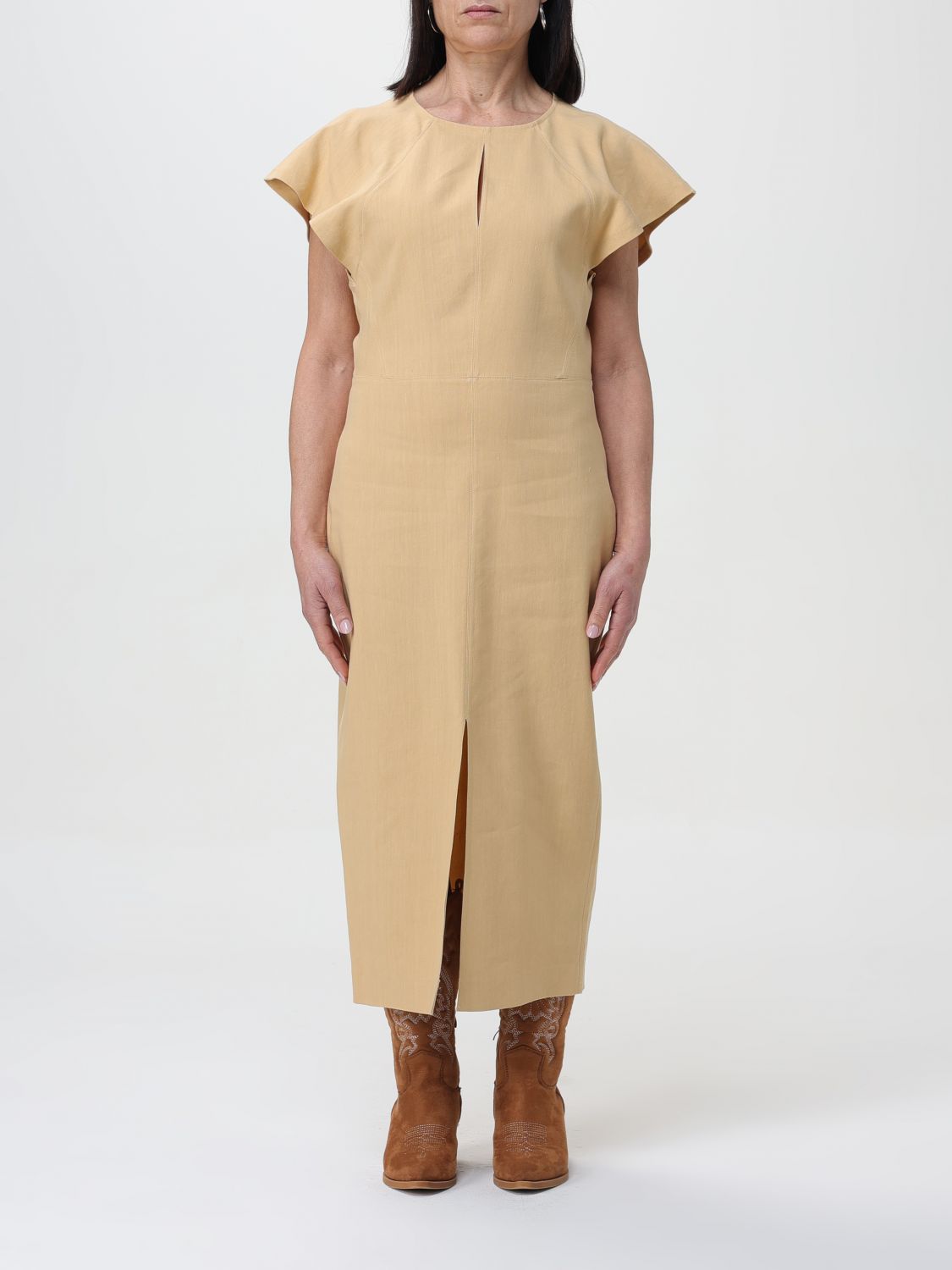 Shop Isabel Marant Dress  Woman Color Yellow
