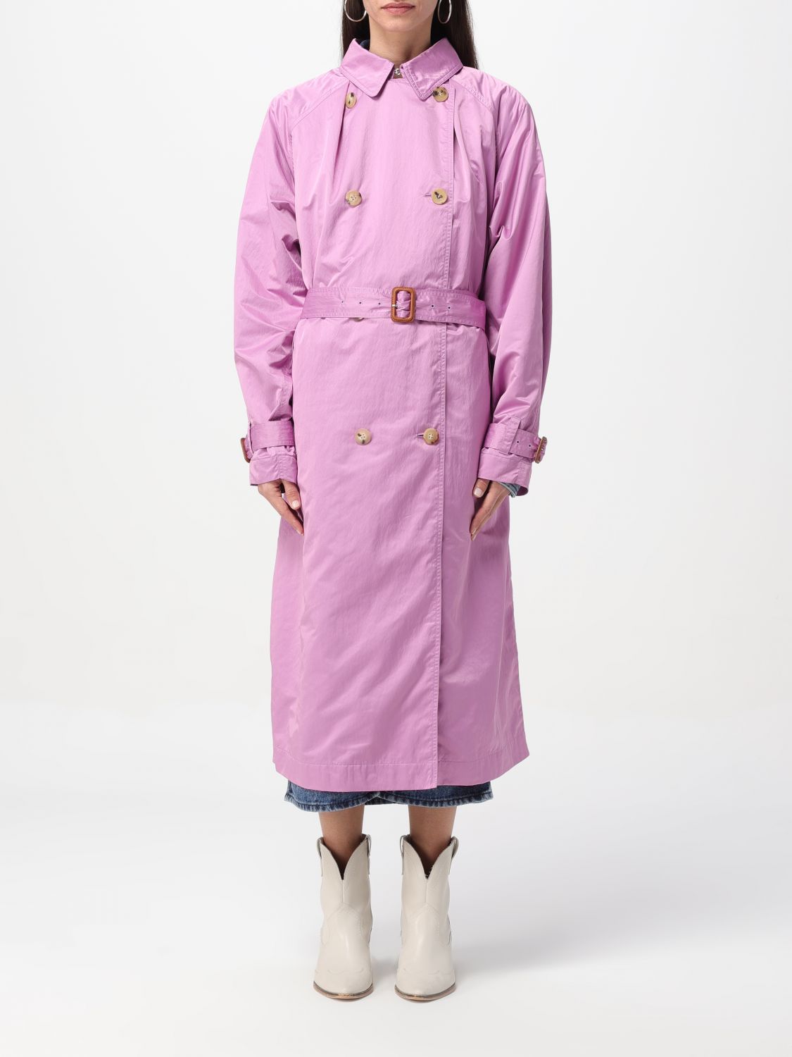 Shop Isabel Marant Trench Coat  Woman Color Pink