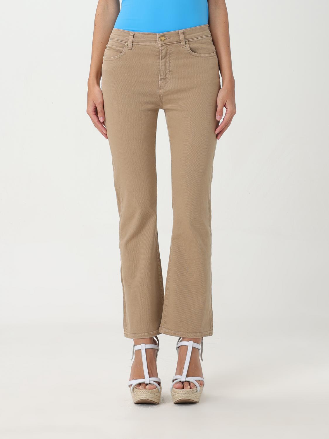 Pinko Jeans Woman Color Beige In Beige