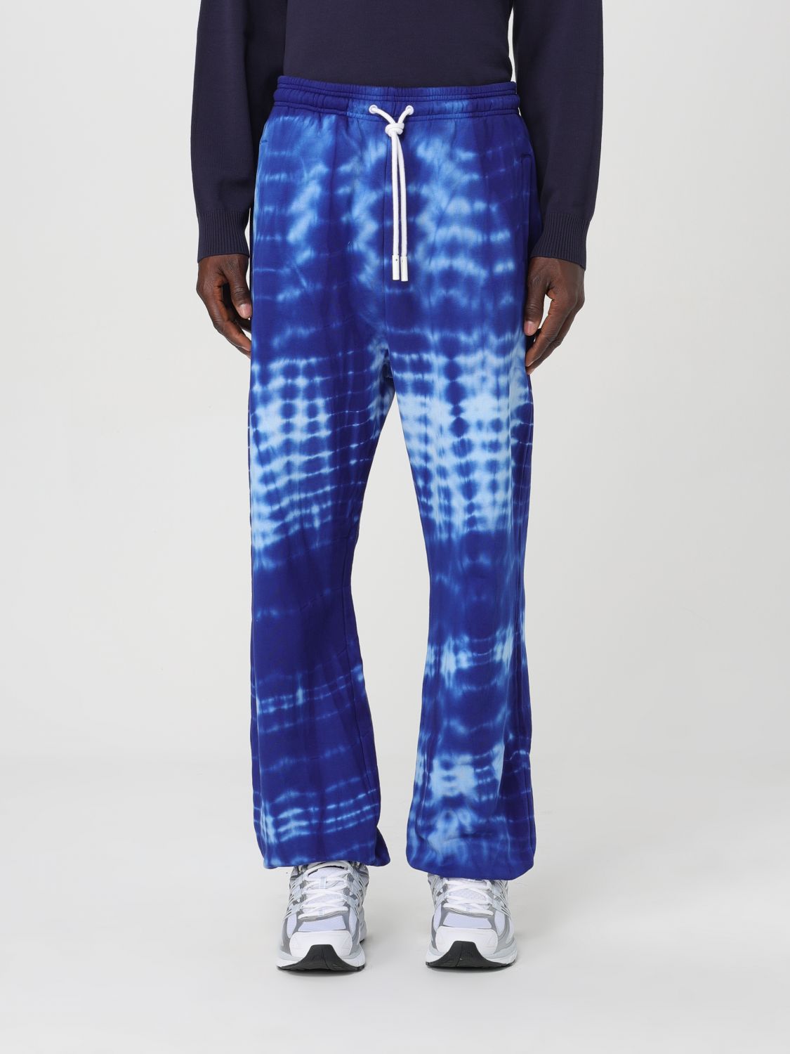 Marcelo Burlon County Of Milan Multicolor Cotton Oversize Joggers In Blue