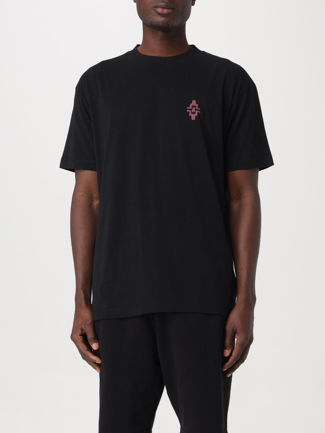 Marcelo Burlon County Of Milan Cross Embroidery Crew Neck T-shirt In Black
