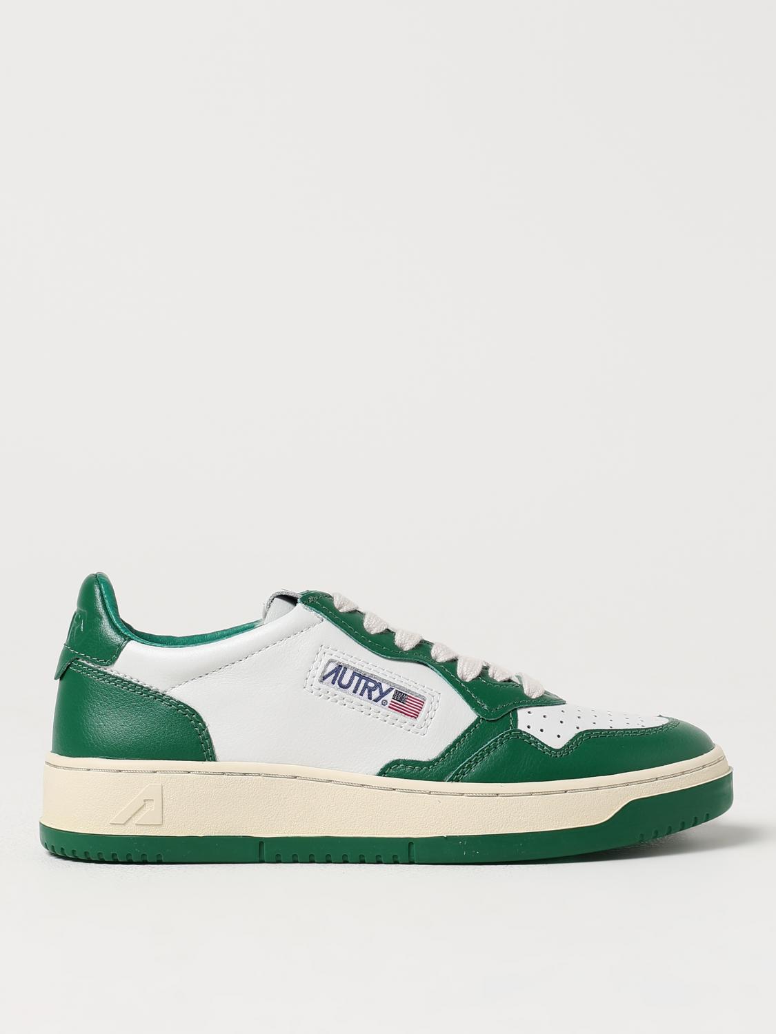 Autry Leather Medalist Low Sneakers In Green