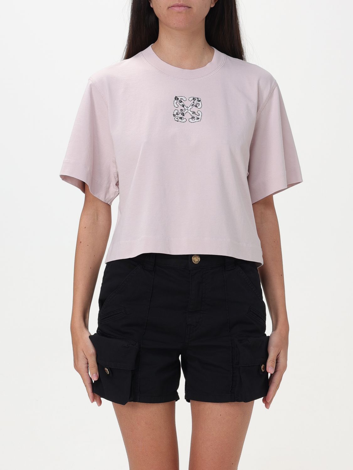 Shop Off-white T-shirt  Woman Color Pink
