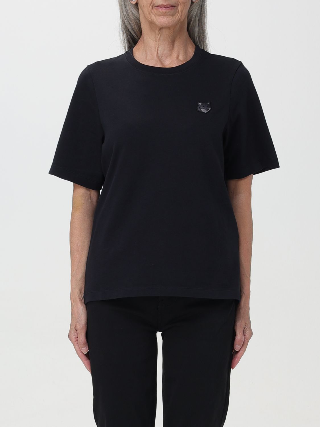 Shop Maison Kitsuné T-shirt  Woman Color Black