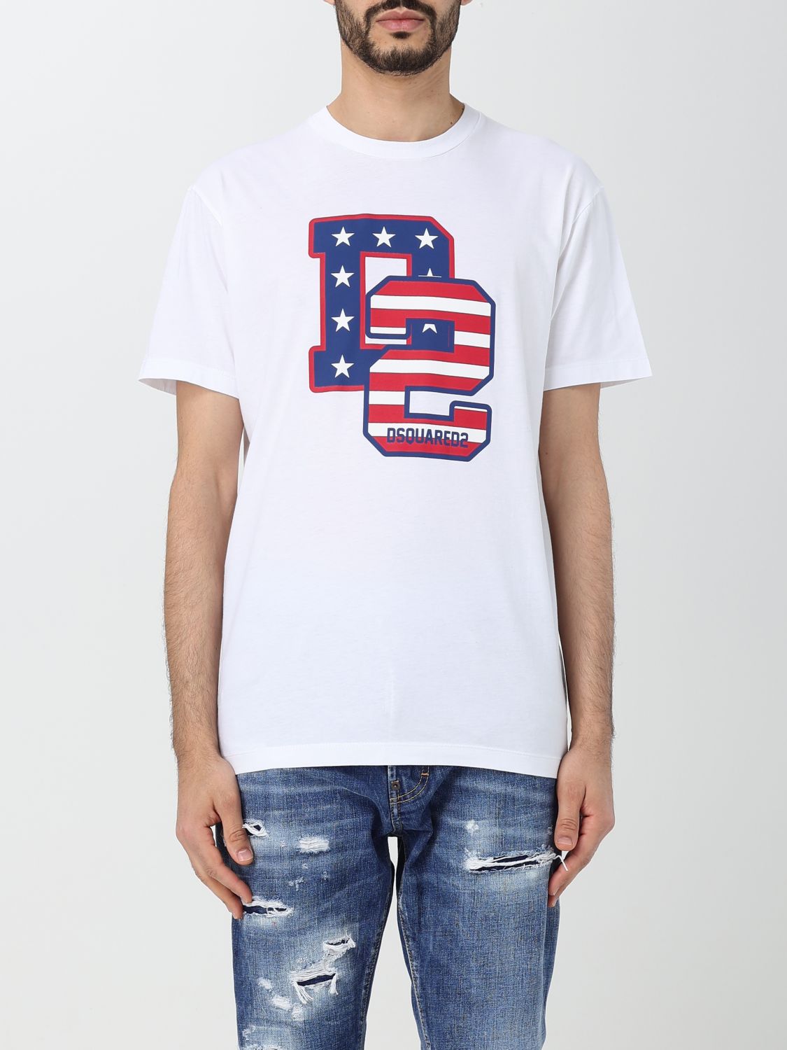 Shop Dsquared2 T-shirt  Men Color White