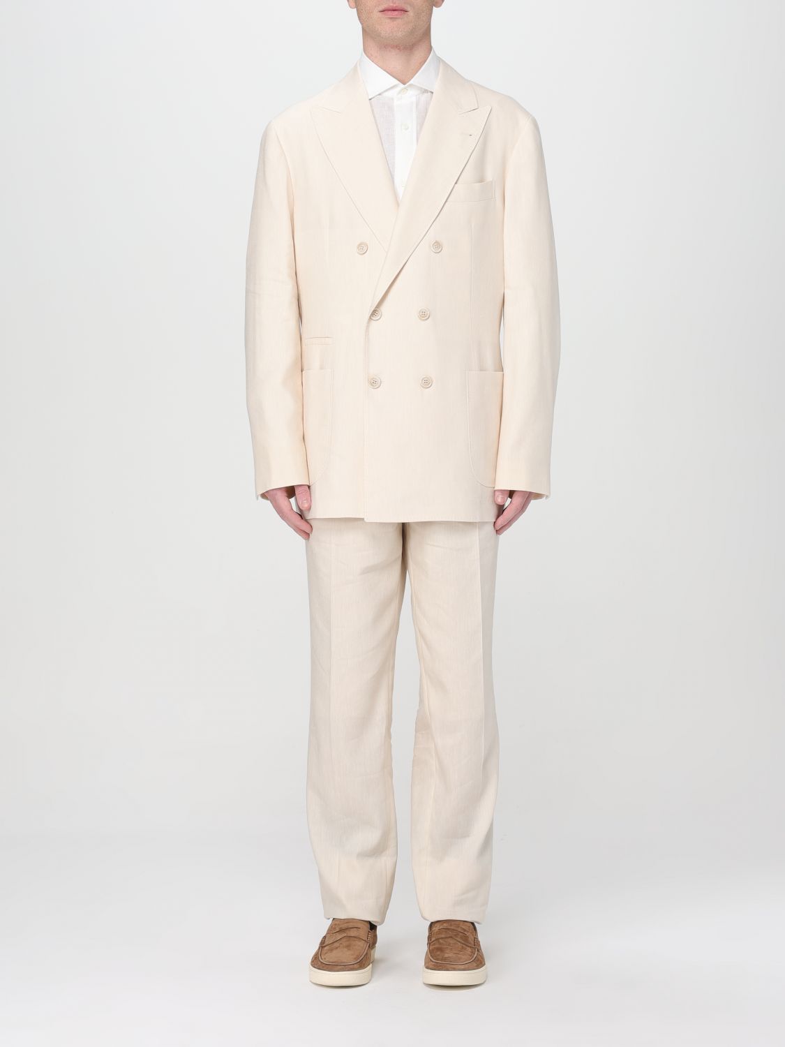 Brunello Cucinelli Formal Clothes  Men Color White